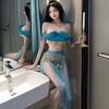 Erotic Bar Party Green Hanfu Lingerie Sexy Princess Women Chiffon Temptation Erotic Uniform Ancient Dance Stage Cosplay Costumes