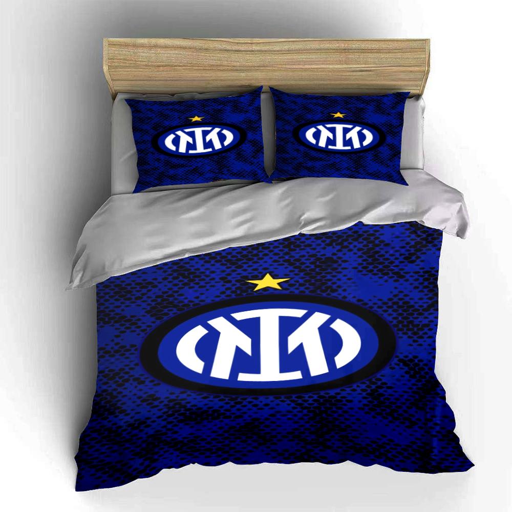 Set Biancheria da Letto Logo Inter Milan Set Biancheria da Letto (1 copripiumino, 2 federe, piumino non incluso)