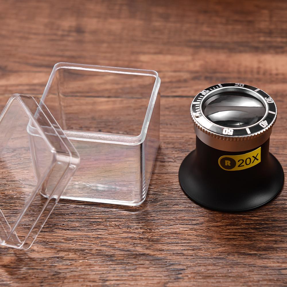 5X 10X 20X Watch Magnifier Tool Eye Loupe Loop Magnifier Magnifying Glass Jewelry Magnifying Tools
