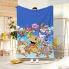 Anime D-Digimon AdventureS Throw Lightweight 240g Flannel Blanket Soft Skin-friendly for Summer Cooling