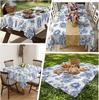 Retro French Country Style Rectangle Tablecloth for Table Decor Party Waterproof Reusable Table Cloth for Table Dining Room
