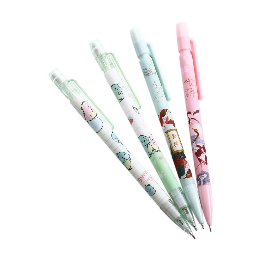 0.7mm Student Stationery with Eraser Press Pen Movable Pencil Automatic Pencils Mechanical Pencil