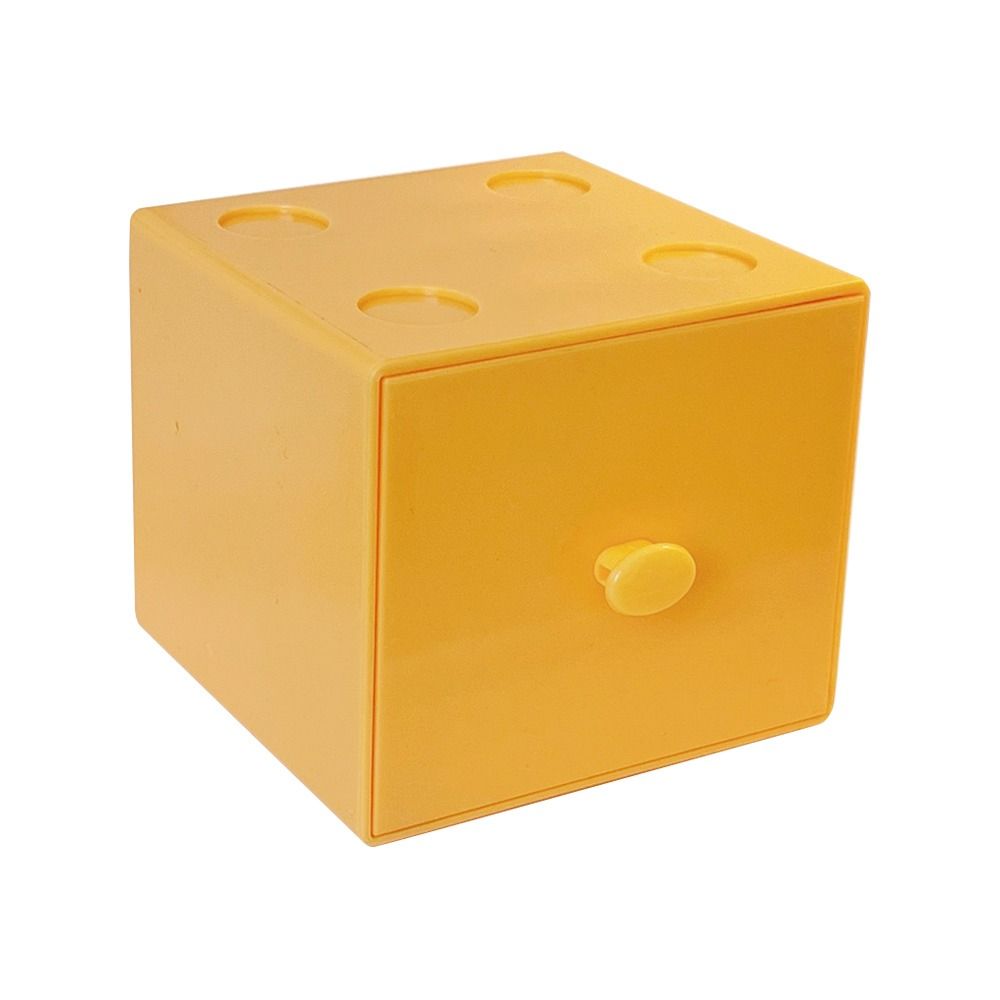 Cute Plastics Square Storage Box Ins Desktop Desk Organizer Jewelry Building Block Drawers Storage Box