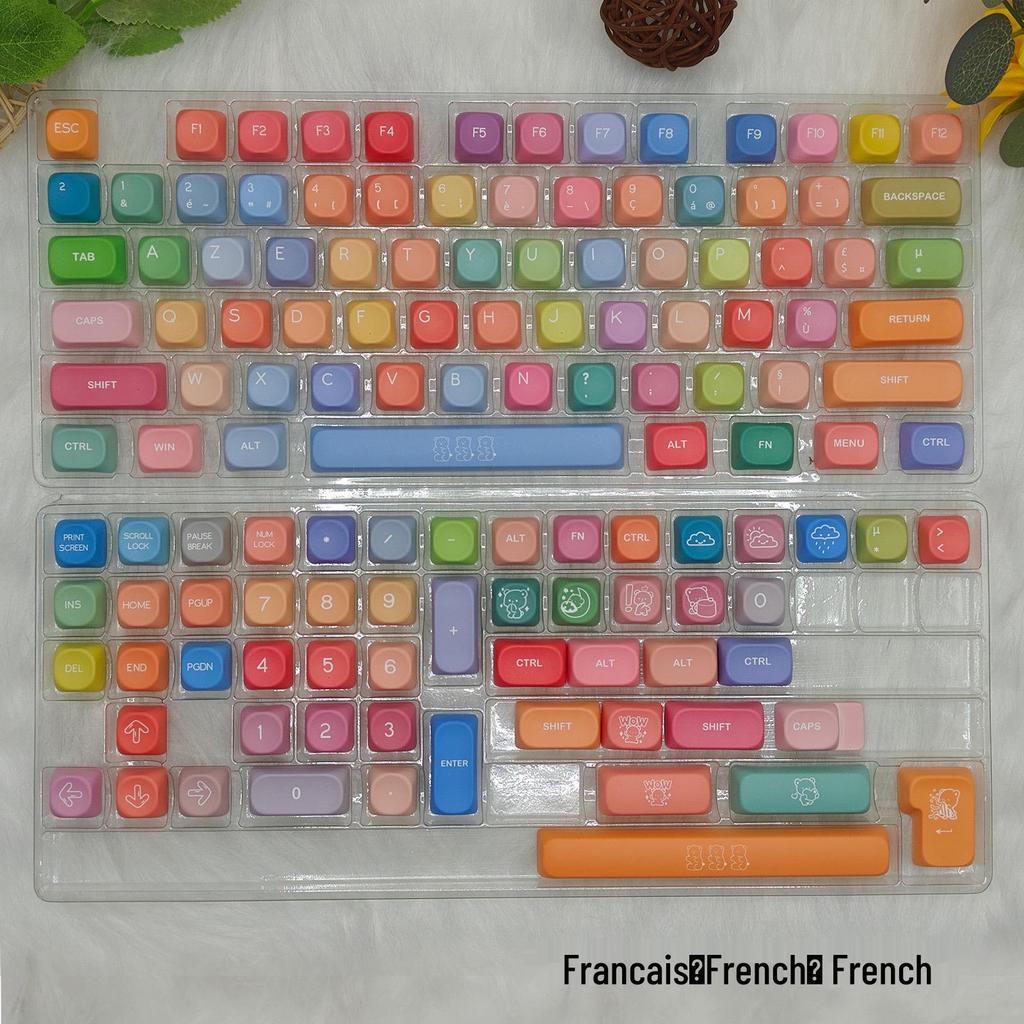 MOA Profile Gummy Bear PBT Double-Shot Dye-Sublimation Opaque Custom Keycap for Mechanical Keyboards