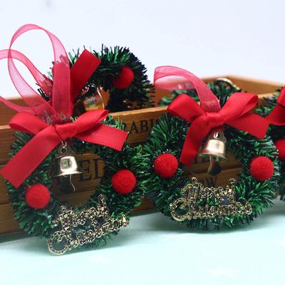 Puppenhaus Miniatur Weihnachten Girlande Kranz Modell Diy Zubehör Dekor Spielzeug