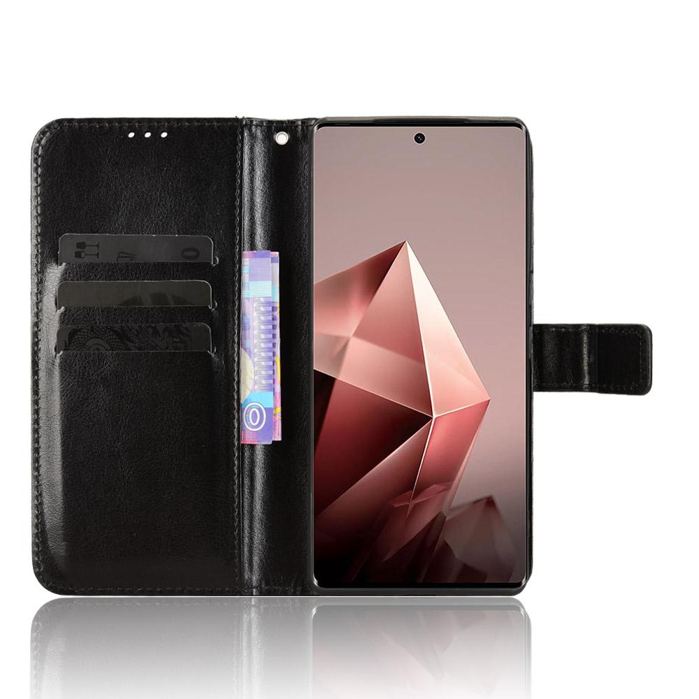 For Infinix Note 50s 5G PU Leather Case with Strap Crazy Horse Texture Phone Wallet Cover