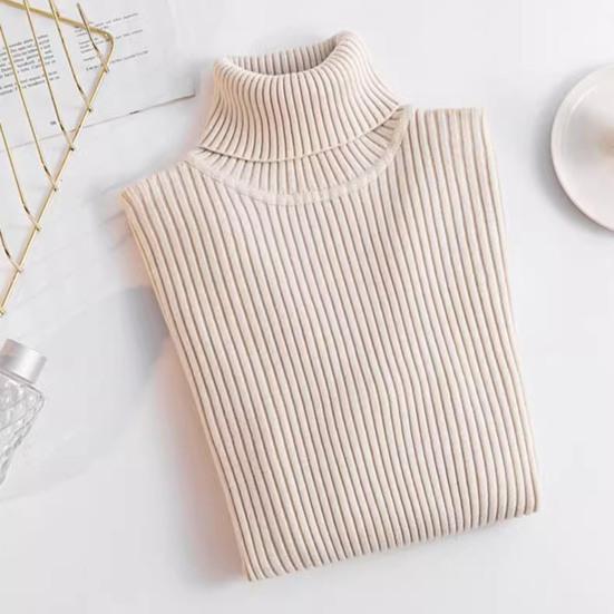 Women Bottom Sweater Turtleneck Long Sleeve Slim Fit Knitting Tops