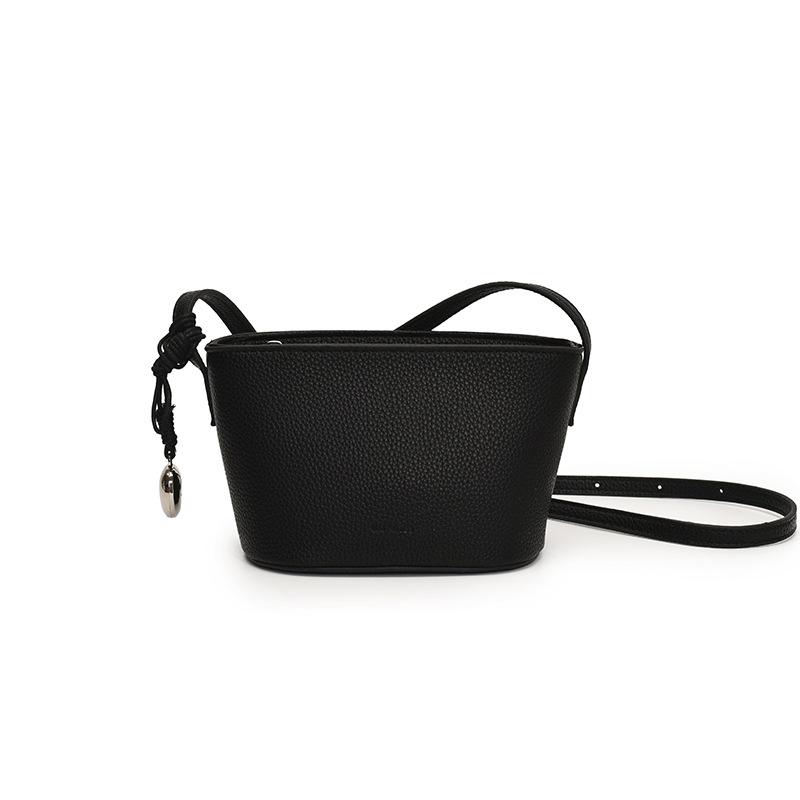 

Сумка-ведро с узором огненного личи, женская сумка-мессенджер высокого класса Sense Light Luxury Niche Design чёрный