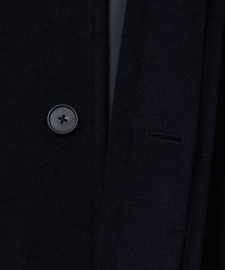Musinsa Standard Cashmere Blend Oversized Minimal Balmacaan Coat [Navy]