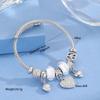 New Style Stainless Steel Bracelet - Fashionable and Versatile Heart-shaped Pendant for Women, Adjustable Couple Bracelet