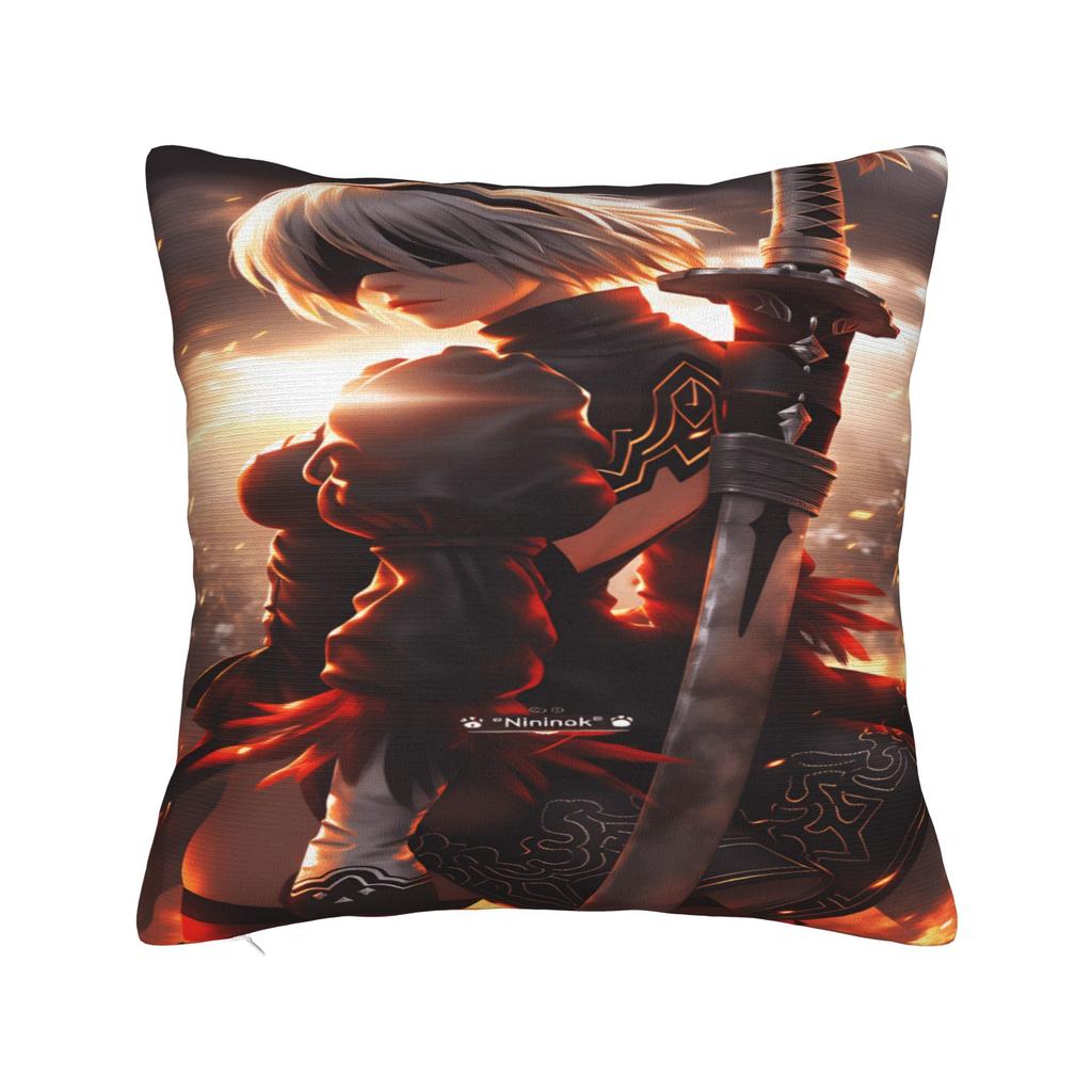 Game N-Nier Automata Pillowcases Novelty Pillow Case For Living Room Bed Chair Custom Pillow Cover