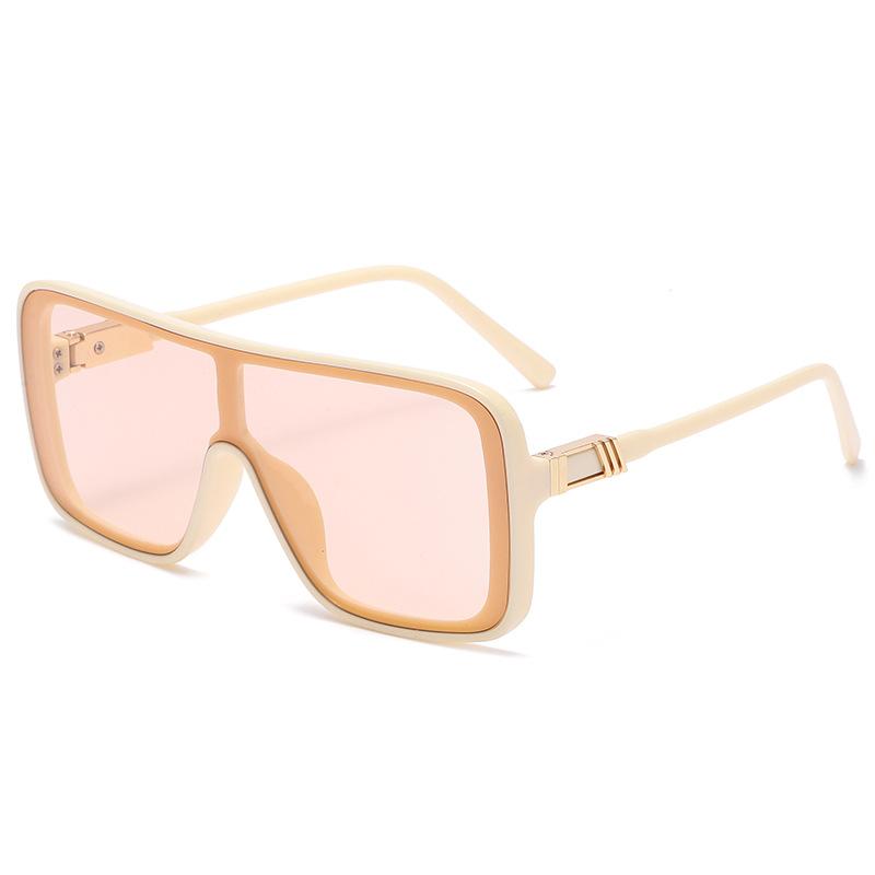 New fashion one-piece square sunglasses, European and American trend large-frame sunglasses, men's and women's street shooting glasses s
