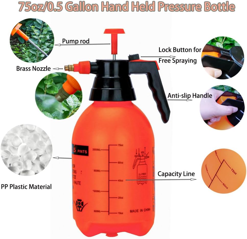 2/3L Gartengießkanne Bewässerungsspray Desinfektion Pneumatische Gießkanne Autowäsche Hochdruckspray Gartenreinigungswerkzeug