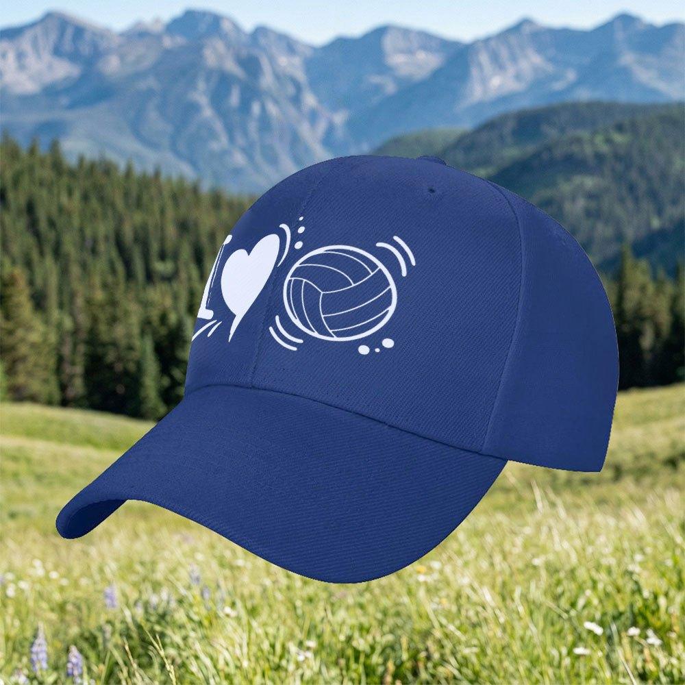 1 Stück Helle Baseballkappe Unisex Outdoor-Sportkappe Mit Volleyball-Thema Partner-Matching-Stil Mehrere Farben Erhältlich I