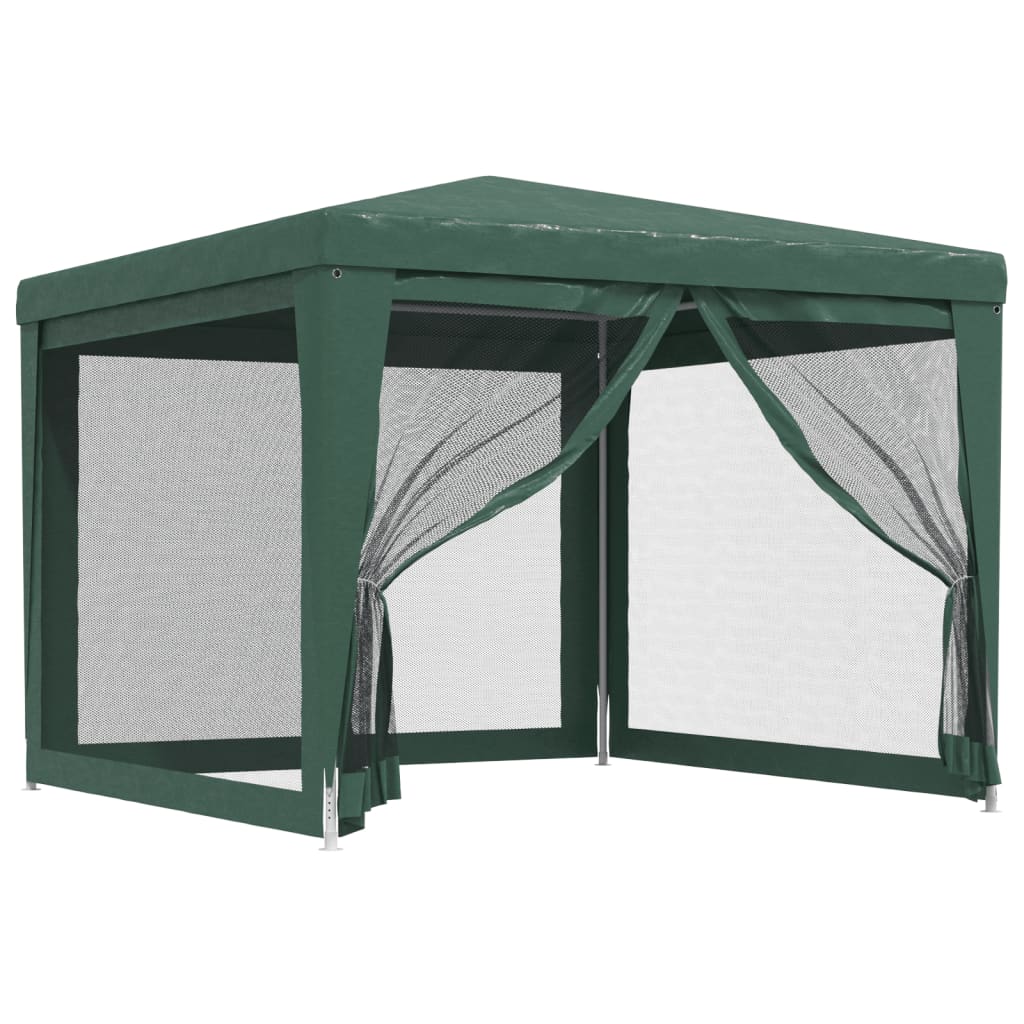 3x3 M Green Party Tent with 4 Mesh Side Walls