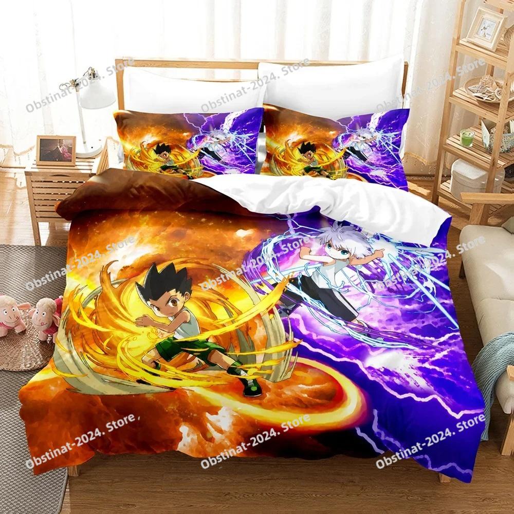 Nowy Hunter X Hunter Killua Zestaw Pościeli Pojedynczy Bliźniak Pełny Queen King Rozmiar Pościel Aldult Dzieci Dekoracja Domu Poszwa na Kołdrę Prezent