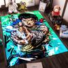Anime Style Rug with Energetic Warrior and Lightning Effects Pattern Suitable for Use As an Anti-slip for Living Room Bedroom Sofas