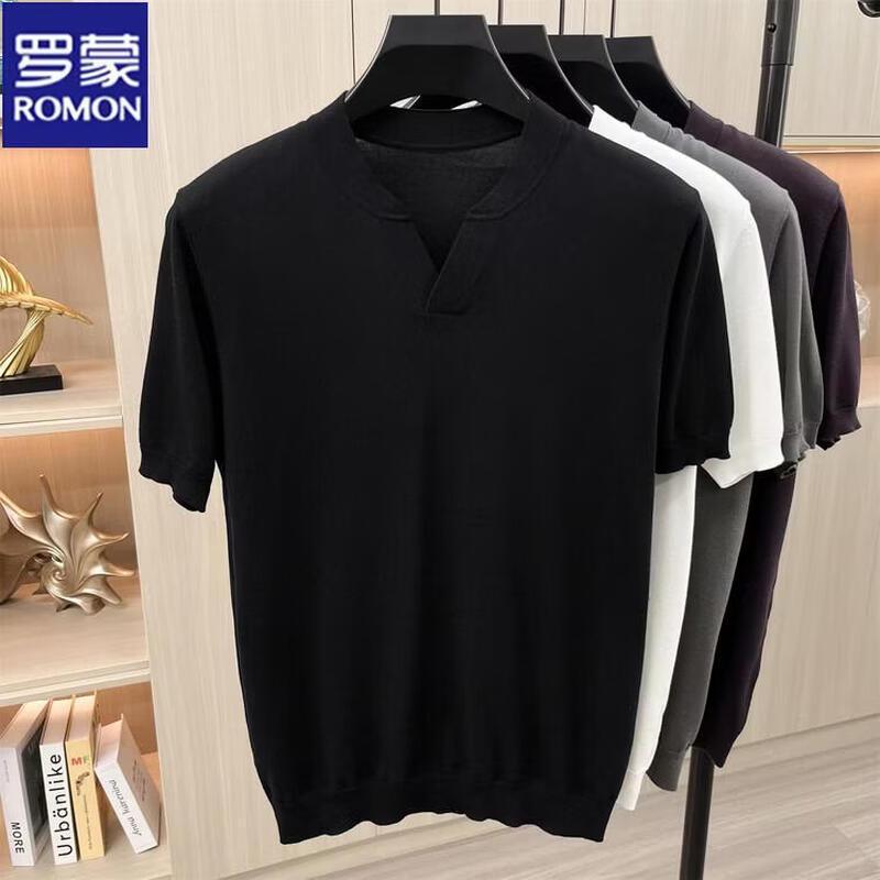 

ROMON Men s Lightweight V-Neck Cool-Touch Knit T-Shirt 2XL/54