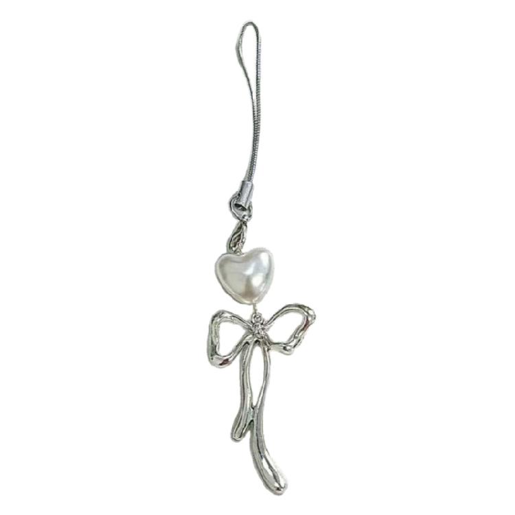 Handmade Sweetheart Handmade Bowknot Keychain Charm Heart Bag Pendant Stylish Jewelry Accessory for Women Ladies 1