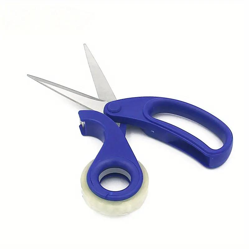 

Многофункциональные бытовые офисные ножницы из нержавеющей стали 2 в 1 с прозрачной лентой, ножницы для резки бумаги, студенческие ножницы для ручной работы 1PCS