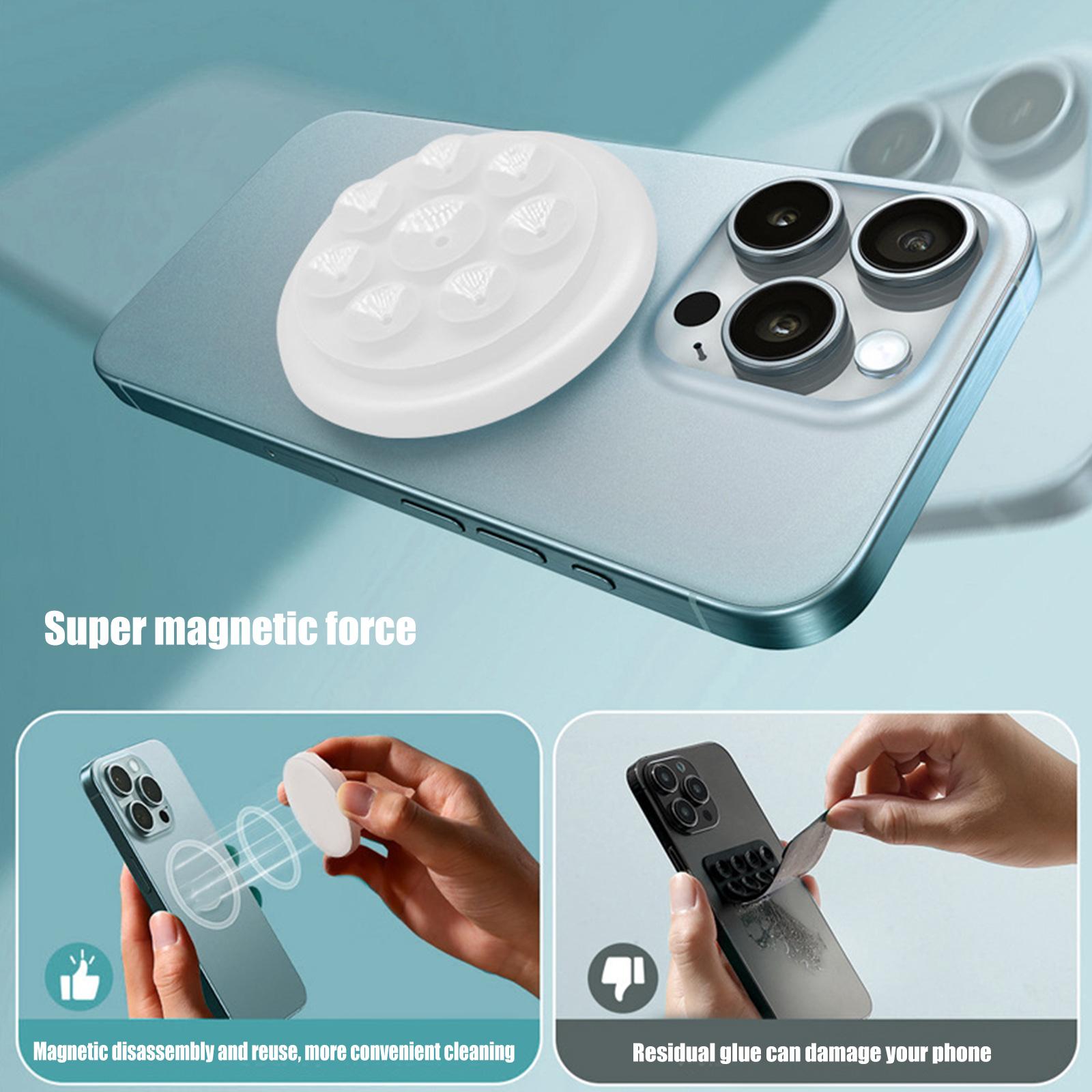 

Silicone Suction Cup Phone Mount, Magnetic Suction Phone Case Holder Strong Grip for Selfies and Videos 1