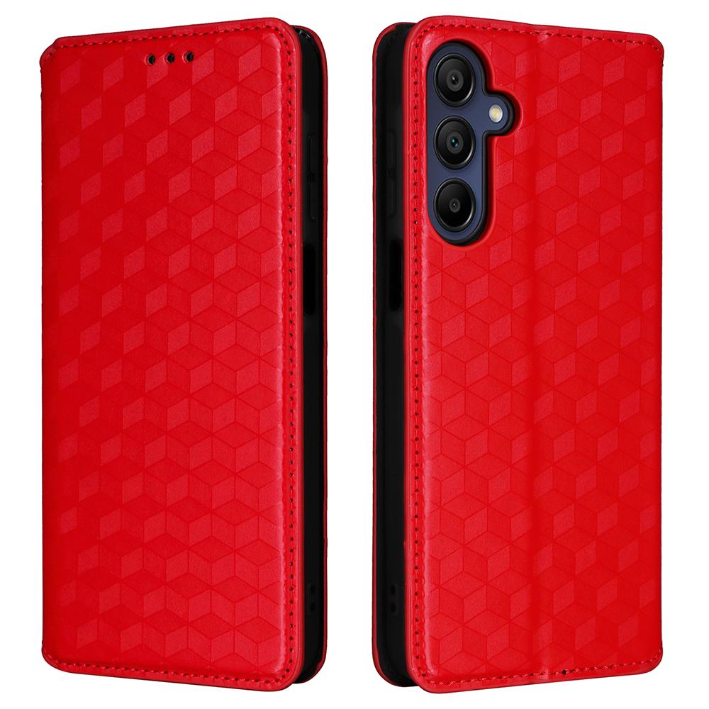 For Samsung Galaxy A16 5G/A16 4G Wallet Case Rhombus Imprinted Leather Phone Cover