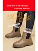 Men's Winter Wool High-Top Leather Snow Boots, Thick & Warm, Non-Slip Outdoor Mongolian Horse Style.