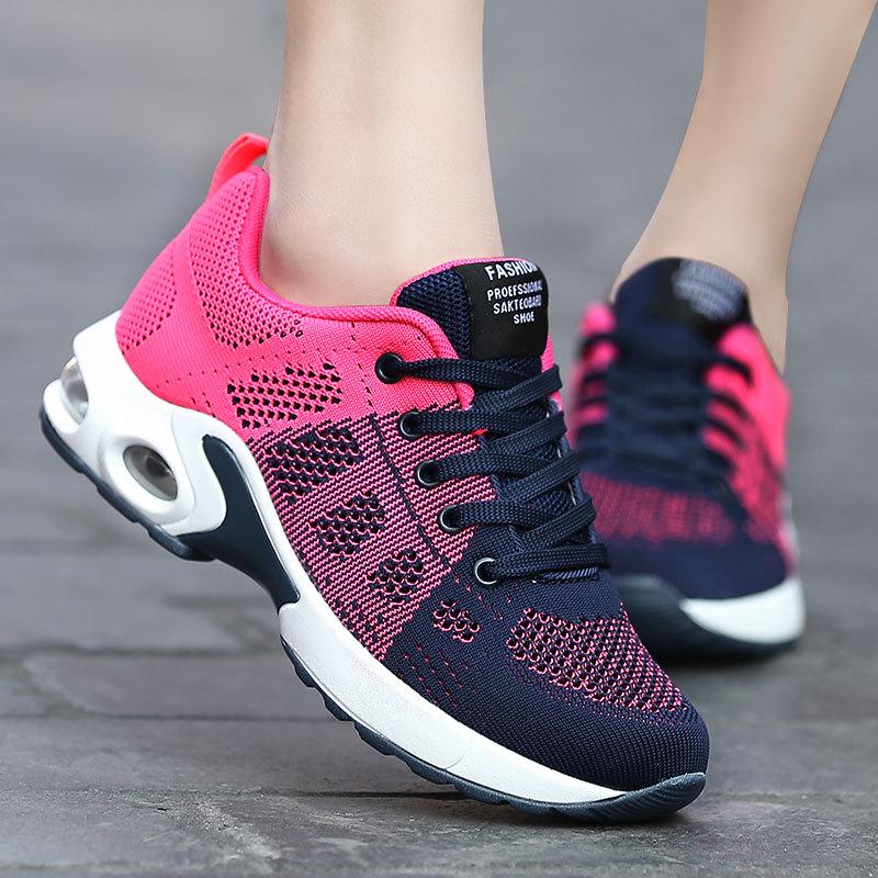 Women's shoes spring new fly-woven mesh shoes women's shoes sports casual shoes fashion breathable student air cushion shoes