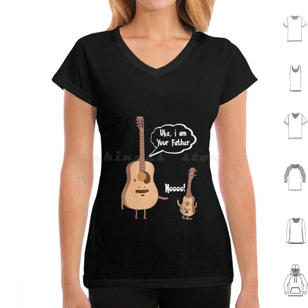 Uke I Am Your Father T Ukulele Guitar Music T Shirt Cotton Men Women DIY Print Funny Guitarist Guitar Player Birthday Christmas