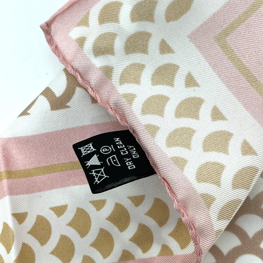 Sergio Rossi Mermaid motif Apparel accessories Scarf silk pink/White Unused