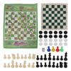 Chess Set Leisure 3 In 1 Plastic Chess Game Checkers Draughts Board Game for Kids Adults