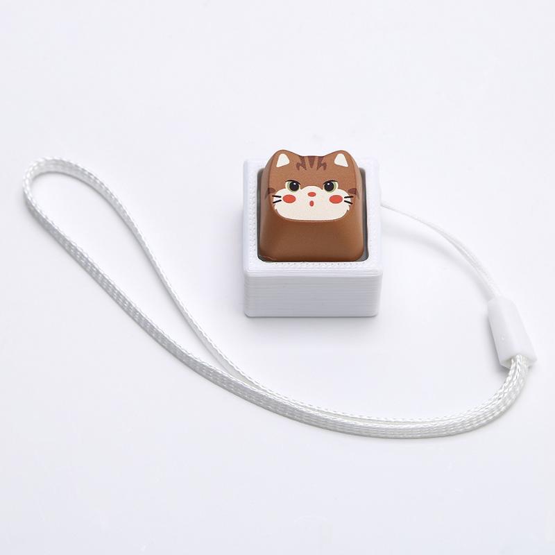 Cute Pressable Cartoon Animal Keycap Fidget Keychain Mini Stress Relief Toy for Kids Party Bag Filler