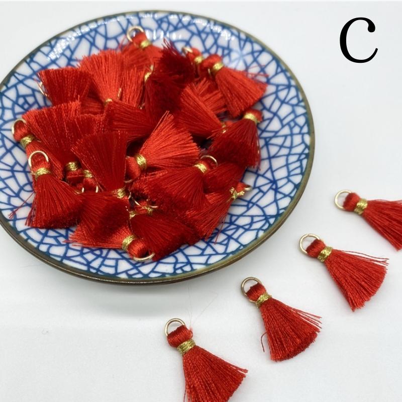 100-10pcs Polyester Trim Fringe Tassel Sewing Curtains Accessories DIY Keychain Cellphone Straps Pendant Tassels Jewelry Making