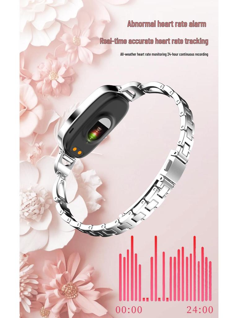 F81 Women's Smartwatch: Glucose, Blood Pressure, Heart Rate, Temperature Monitor with Pedometer & Call Alerts