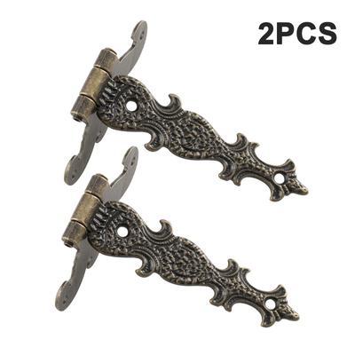 2 Stück 113 x 69 mm Antik-Bronze/Schwarz-Scharnier für Fenster, Schrank, Kleiderschrank