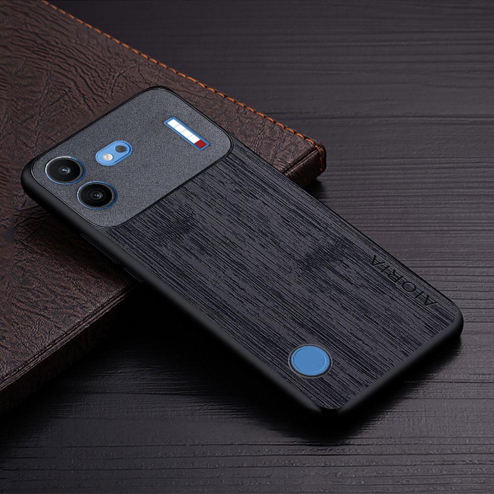 Case for Nothing Phone 4b Straight Wood Grain PU Leather Phone Cover for Nothing Phone 4b Case