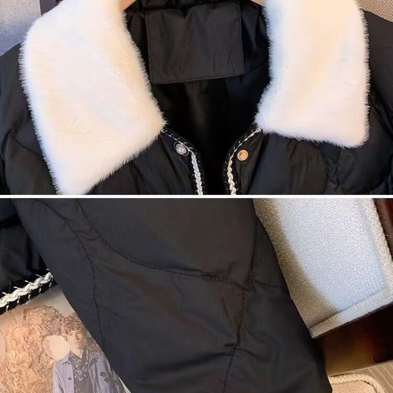 Short Black Cotton Jacket for Women In Winter New Lightweight Design Fashionable Temperament Beautiful Jacket