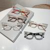 KAMMPT Cat Eye Women Eyeglasses with Rhinestones Stylish Vintage Blue Light Blocking Eyewear Trendy Original Candy Color Glasses