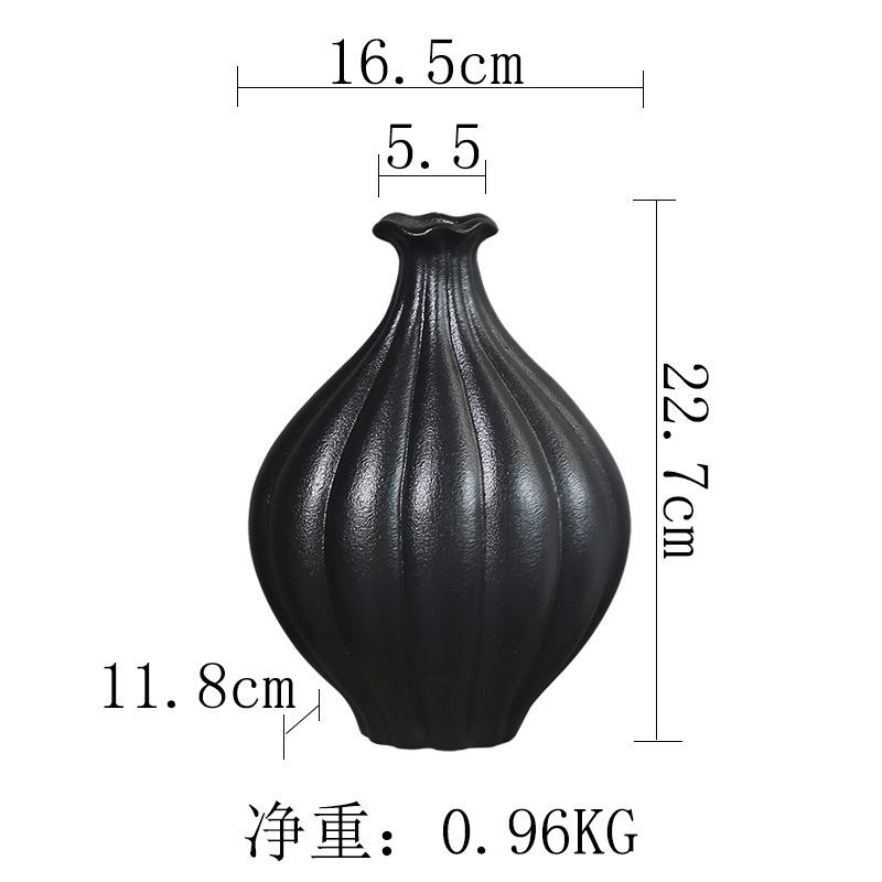 European-Style Exquisite Ceramic Vase, Nordic Style Minimalist Home Furnishing Soft Ornament, Water Raising Flower Arrangement Device