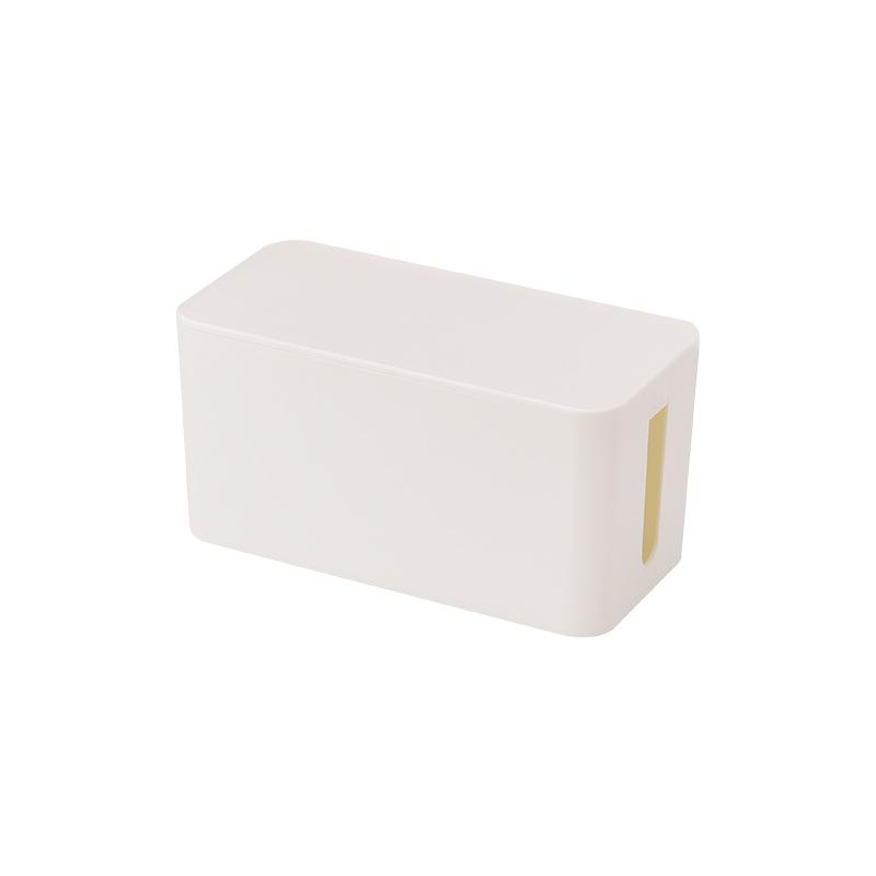 Wire Storage Box with Wooden Lid - Socket & Cable Organizer