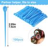 100pcs Brush Roller Pick, Plastic Hair Roller Locking Tools, Hair Curler Pin Rod Crochet Accessories for Woman Styling Accessories- Blue