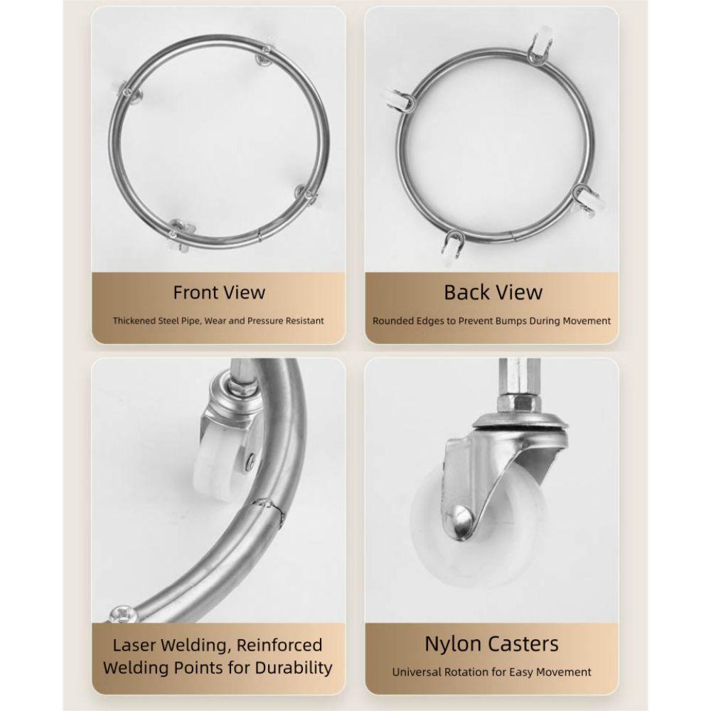 Mit Rädern Materialhandhabungstablett Edelstahl Aufbewahrungstablett Propanflaschenhalter Heimgebrauch