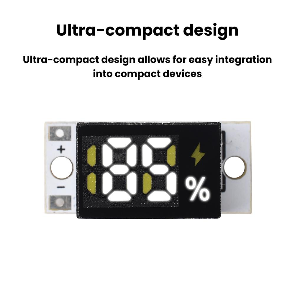 3-17V 1/2/3/4S Lithium Battery Power Meter Display Module Series Connected Battery Percentage Capacity Monitor Indicator Board