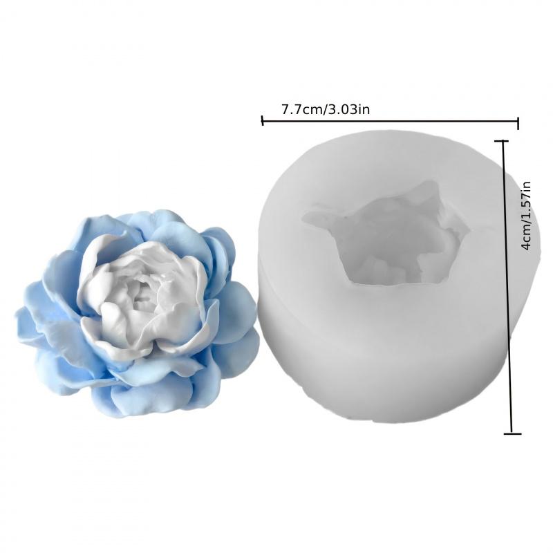 Floral Scented Candle Silicone MoldDIYJasmine Flower Diffuser Stone Handmade Soap Plaster Resin Mold