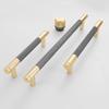 Modern Gold Color Furniture Handle Long Pull Knurled Door Pull DIY Friendly Aluminum Alloy Drawer Handles Wardrobe Doors