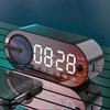 USB Charging Radio Alarm Clock RGB Portable Bluetooth Speaker Large Display Mute Mirror Digital For Bedroom Room Office Decktops