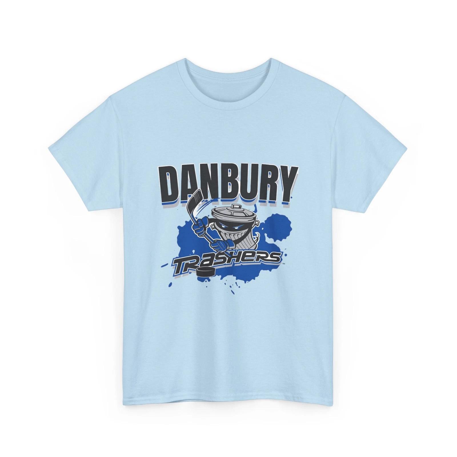 Danbury Trashers Hockey Printed T shirt Defunct Vintage Sports Collectible 4XL