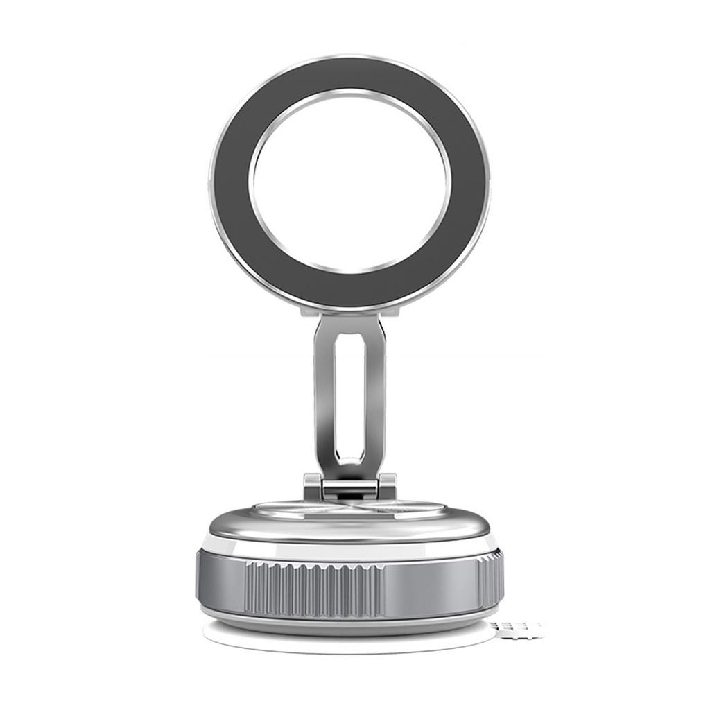 Vacuum Suction Magnetic Phone Holder, 360° Suction Cup Retractable Car Phone Mount Foladable