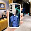 Phone Case for Samsung Galaxy A17 A16 A15 A14 A13 Anime Blue L-Lock Desgin A56 A36 A26 A55 A35 A25 A54 A34 A24 A53 A33 A23 A07 A
