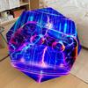 1pc Gaming Neon Pattern Umbrella Design Automatic Opening and Closing Umbrella, High-quality Travel Umbrella, C1128156